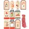 Wrapables Fun & Festive Christmas Holiday Gift Tags/Kraft Paper Hang Tags for Gift-Wrapping, Labelling, Package Decoration